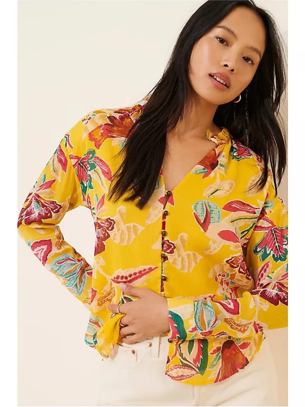Anthropologie Pilcro Tavi Buttoned Blouse